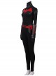 TV Drama Batwoman 2019 Kate Kane Black Battle Suit Halloween Cosplay Costume Black Bodysuit And Scarf