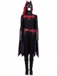 TV Drama Batwoman 2019 Kate Kane Black Battle Suit Halloween Cosplay Costume Black Bodysuit And Scarf