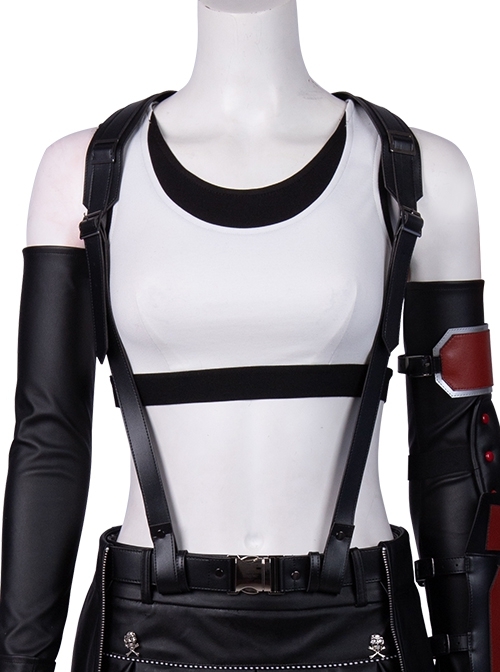 Final Fantasy VII Remake Tifa Lockhart New Version Halloween Cosplay Costume White Vest