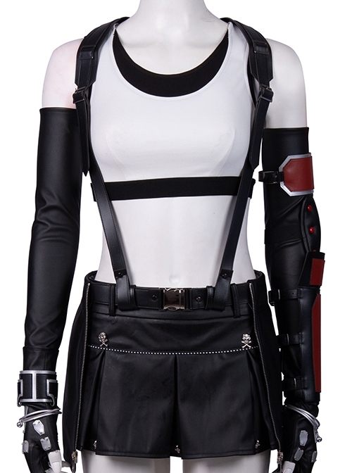 Final Fantasy VII Remake Tifa Lockhart New Version Halloween Cosplay Costume Black Skirt With Back Straps