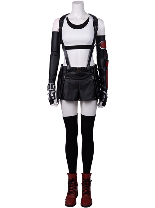 Final Fantasy VII Remake Tifa Lockhart New Version Halloween Cosplay Costume Black Skirt With Back Straps