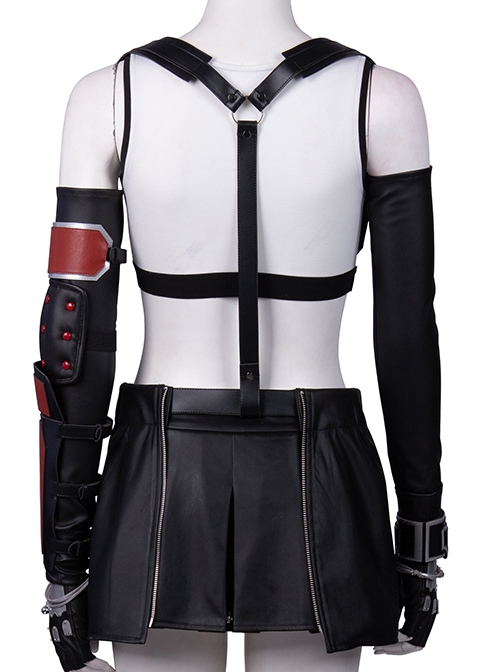 Final Fantasy VII Remake Tifa Lockhart New Version Halloween Cosplay Costume Black Skirt With Back Straps