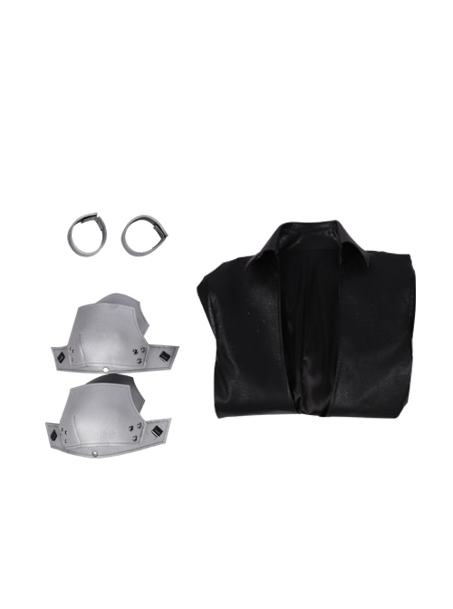 Final Fantasy VII Remake Sephiroth Black Windbreaker Suit Halloween Cosplay Costume Windbreaker And Shoulder Guards And Wrist Guards
