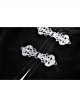 Velvet Splicing Lace Gothic Court Embroidered Lapel Black Cape
