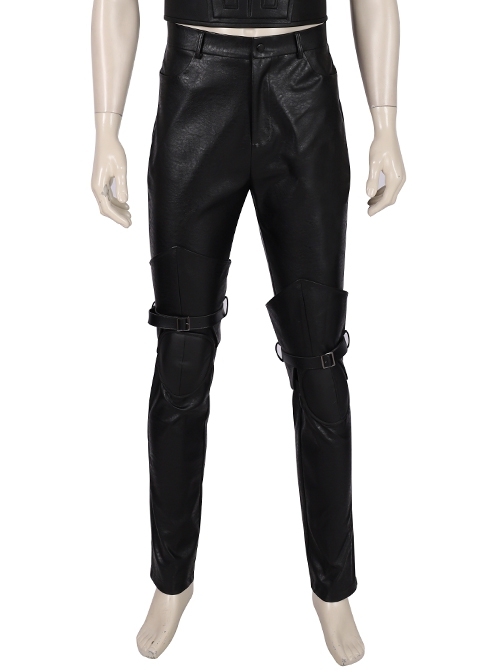 Final Fantasy VII Remake Sephiroth Black Windbreaker Suit Halloween Cosplay Costume Black Trousers