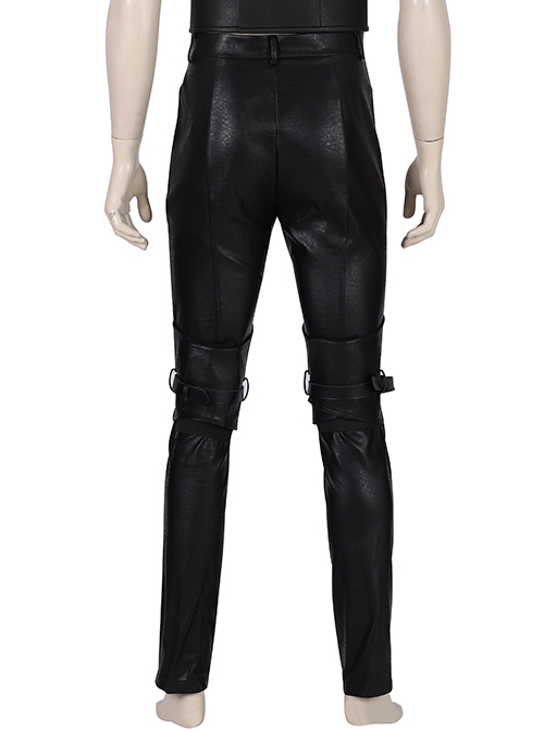Final Fantasy VII Remake Sephiroth Black Windbreaker Suit Halloween Cosplay Costume Black Trousers
