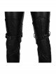 Final Fantasy VII Remake Sephiroth Black Windbreaker Suit Halloween Cosplay Accessories Black Boots And Knee Guards And Leg Guards