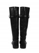 Final Fantasy VII Remake Sephiroth Black Windbreaker Suit Halloween Cosplay Accessories Black Boots And Knee Guards And Leg Guards