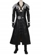 Final Fantasy VII Remake Sephiroth Black Windbreaker Suit Halloween Cosplay Accessories Black Boots And Knee Guards And Leg Guards