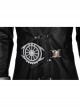 Final Fantasy VII Remake Sephiroth Black Windbreaker Suit Halloween Cosplay Accessories Black Belt And Back Straps Components