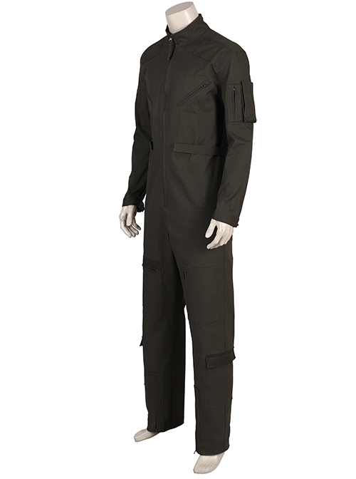 Movie Top Gun Maverick Captain Pete Mitchell Army Green Suit Halloween Cosplay Costume Bodysuit