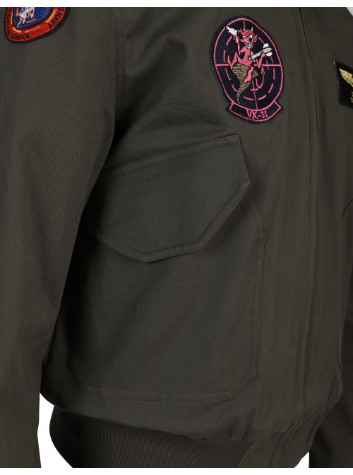 Movie Top Gun Maverick Captain Pete Mitchell Army Green Suit Halloween Cosplay Costume Jacket
