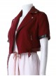 Crisis Core Final Fantasy VII Aerith Gainsborough New Version Halloween Cosplay Costume Red Jacket