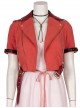 Final Fantasy VII Remake Aerith Gainsborough Halloween Cosplay Costume Red Jacket
