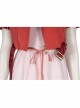 Final Fantasy VII Remake Aerith Gainsborough Halloween Cosplay Costume Red Jacket
