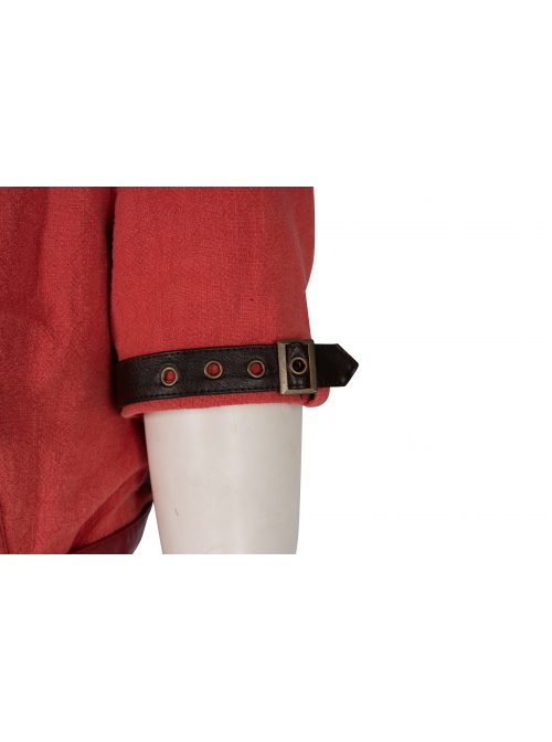 Final Fantasy VII Remake Aerith Gainsborough Halloween Cosplay Costume Red Jacket