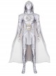 TV Drama Moon Knight Marc Spector White Bodysuit Suit Halloween Cosplay Costume Set
