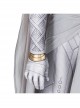 TV Drama Moon Knight Marc Spector White Bodysuit Suit Halloween Cosplay Costume Set
