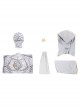TV Drama Moon Knight Marc Spector White Bodysuit Suit Halloween Cosplay Costume Set