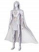 TV Drama Moon Knight Marc Spector White Bodysuit Suit Halloween Cosplay Costume Set