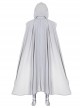 TV Drama Moon Knight Marc Spector White Bodysuit Suit Halloween Cosplay Costume Set