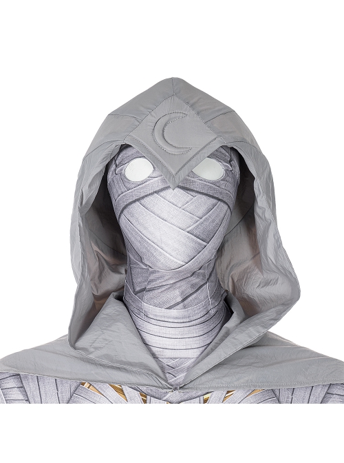 TV Drama Moon Knight Marc Spector White Bodysuit Suit Halloween Cosplay Costume Set