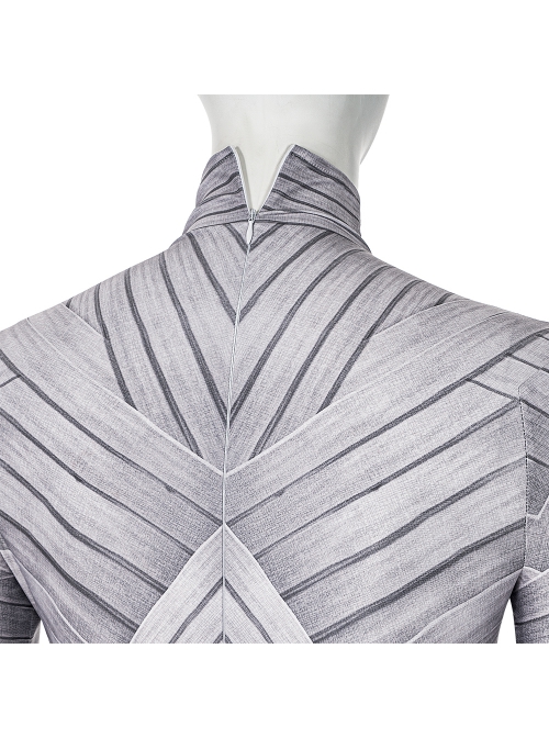TV Drama Moon Knight Marc Spector White Bodysuit Suit Halloween Cosplay Costume Set
