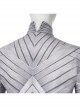 TV Drama Moon Knight Marc Spector White Bodysuit Suit Halloween Cosplay Costume Set