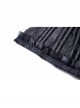 Black Frill Gothic Four Buttons Tying Rope Corset