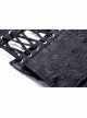 Black Frill Gothic Four Buttons Tying Rope Corset