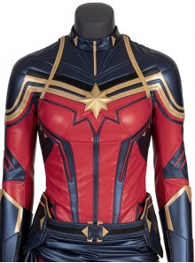 The Avengers 4 Endgame Captain Marvel Carol Danvers Halloween Cosplay Costume Red Vest