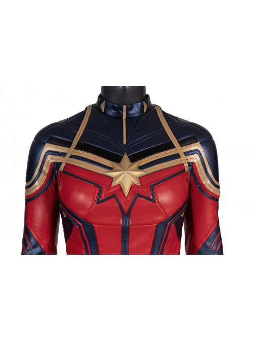 The Avengers 4 Endgame Captain Marvel Carol Danvers Halloween Cosplay Costume Red Vest