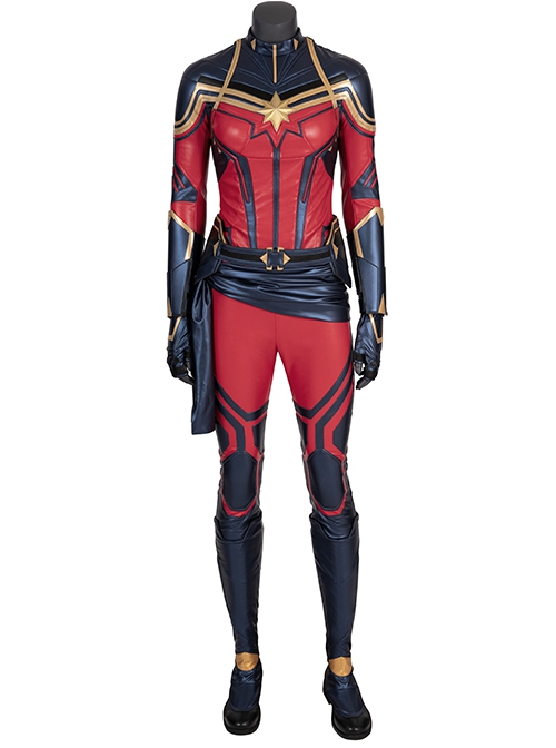 The Avengers 4 Endgame Captain Marvel Carol Danvers Halloween Cosplay Costume Red Vest