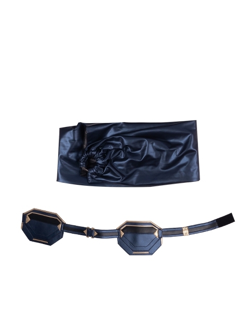 The Avengers 4 Endgame Captain Marvel Carol Danvers Halloween Cosplay Accessories Dark Blue Waistband And Apron