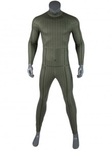 Spider-Man Far From Home Mysterio Battle Suit Halloween Cosplay Costume Dark Green Bodysuit