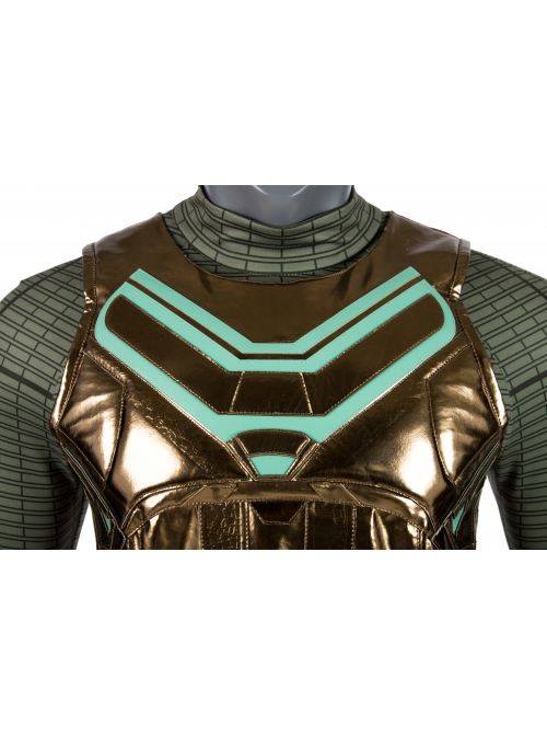 Spider-Man Far From Home Mysterio Battle Suit Halloween Cosplay Costume Golden Vest