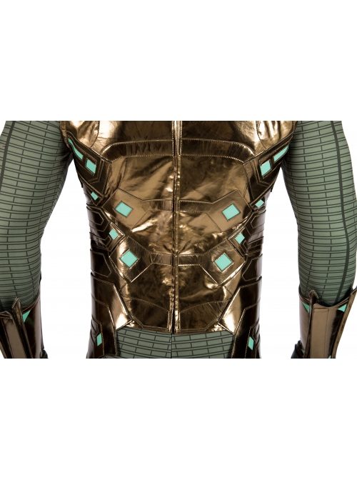 Spider-Man Far From Home Mysterio Battle Suit Halloween Cosplay Costume Golden Vest