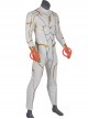 The Flash Season 5 Godspeed August Heart White Battle Suit Halloween Cosplay Costume White Bodysuit