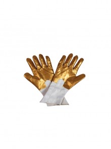 The Flash Season 5 Godspeed August Heart White Battle Suit Halloween Cosplay Accessories Golden Gloves