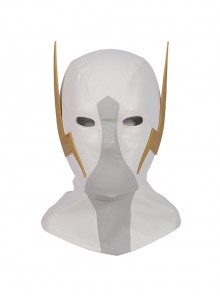 The Flash Season 5 Godspeed August Heart White Battle Suit Halloween Cosplay Accessories EVA Helmet