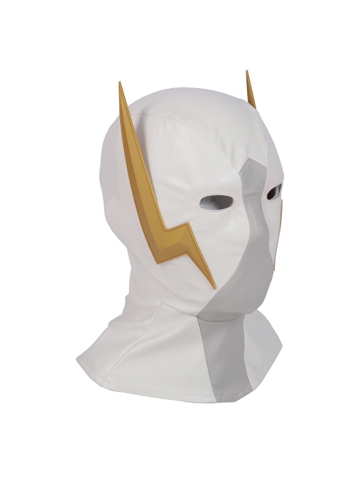 The Flash Season 5 Godspeed August Heart White Battle Suit Halloween Cosplay Accessories EVA Helmet