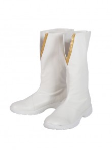 The Flash Season 5 Godspeed August Heart White Battle Suit Halloween Cosplay Accessories White Boots
