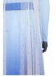 Frozen 2 Elsa Blue Dress Suit Halloween Cosplay Costume Blue Gradient Outerwear
