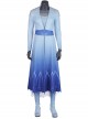 Frozen 2 Elsa Blue Dress Suit Halloween Cosplay Costume Blue Gradient Outerwear