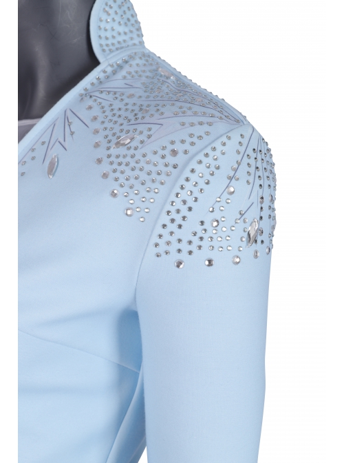 Frozen 2 Elsa Blue Dress Suit Halloween Cosplay Costume Blue Gradient Outerwear