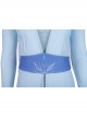 Frozen 2 Elsa Blue Dress Suit Halloween Cosplay Costume Blue Gradient Outerwear