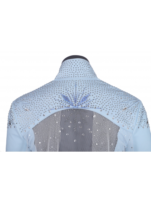 Frozen 2 Elsa Blue Dress Suit Halloween Cosplay Costume Blue Gradient Outerwear