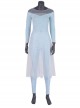 Frozen 2 Elsa Blue Dress Suit Halloween Cosplay Costume Blue Dress