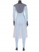 Frozen 2 Elsa Blue Dress Suit Halloween Cosplay Costume Blue Dress