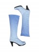 Frozen 2 Elsa Blue Dress Suit Halloween Cosplay Accessories Blue Gradient Boots